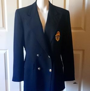Ralph Lauren Double Breast Crest Embossed